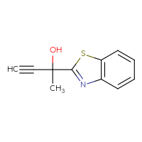 Chemical structure of 2-(1,3-benzothiazol-2-yl)but-3-yn-2-ol - CSSB20830350177