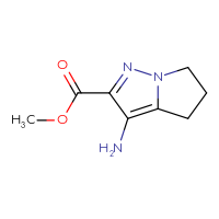 Chemical structure of methyl 3-amino-4H,5H,6H-pyrrolo[1,2-b]pyrazole-2-carboxylate - CSSB00021633024