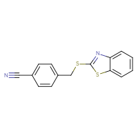 Chemical structure of 4-[(1,3-benzothiazol-2-ylsulfanyl)methyl]benzonitrile - CSSB00026090992