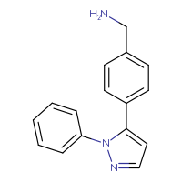 Chemical structure of 1-[4-(1-phenyl-1H-pyrazol-5-yl)phenyl]methanamine - CSSB00033079274