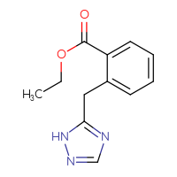 Chemical structure of ethyl 2-[(1H-1,2,4-triazol-5-yl)methyl]benzoate - CSSB03567406196