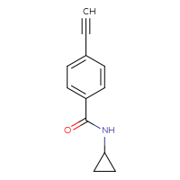 Chemical structure of N-cyclopropyl-4-ethynylbenzamide - CSSB00103322391