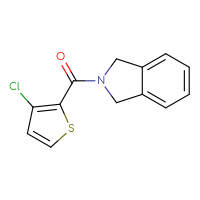 Chemical structure of 2-(3-chlorothiophene-2-carbonyl)-2,3-dihydro-1H-isoindole - CSSB00087590969
