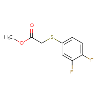 Chemical structure of methyl 2-[(3,4-difluorophenyl)sulfanyl]acetate - CSSB00000204336
