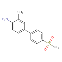 Chemical structure of 4'-methanesulfonyl-3-methyl-[1,1'-biphenyl]-4-amine - CSSB00770463266