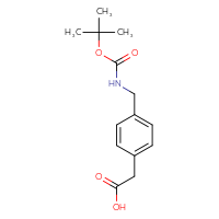 Chemical structure of 2-[4-({[(tert-butoxy)carbonyl]amino}methyl)phenyl]acetic acid - CSSB00010169529