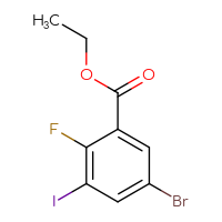 Chemical structure of ethyl 5-bromo-2-fluoro-3-iodobenzoate - CSSB00012920298