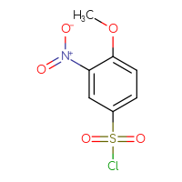 Chemical structure of 4-methoxy-3-nitrobenzene-1-sulfonyl chloride - CSSB00000195396