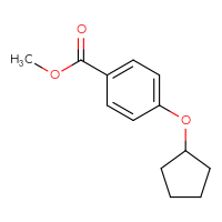 Chemical structure of methyl 4-(cyclopentyloxy)benzoate - CSSB00011203379
