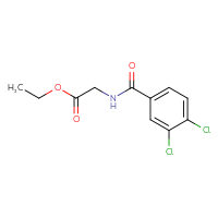 Chemical structure of ethyl 2-[(3,4-dichlorophenyl)formamido]acetate - CSSB00000256878