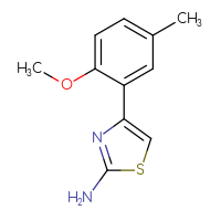 Chemical structure of 4-(2-methoxy-5-methylphenyl)-1,3-thiazol-2-amine - CSSB00000206003