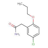 Chemical structure of 2-(5-chloro-2-propoxyphenyl)acetamide - CSSB06980562331