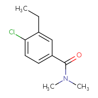 Chemical structure of 4-chloro-3-ethyl-N,N-dimethylbenzamide - CSSB00042900390