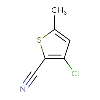 Chemical structure of 3-chloro-5-methylthiophene-2-carbonitrile - CSSB00032341429