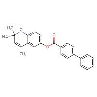 Chemical structure of 2,2,4-trimethyl-1,2-dihydroquinolin-6-yl [1,1'-biphenyl]-4-carboxylate - CSSB00020598064