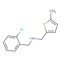 Chemical structure of [(2-chlorophenyl)methyl][(5-methylthiophen-2-yl)methyl]amine - CSSB00000262273