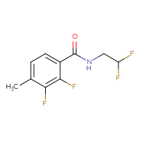 Chemical structure of N-(2,2-difluoroethyl)-2,3-difluoro-4-methylbenzamide - CSSB01993984486