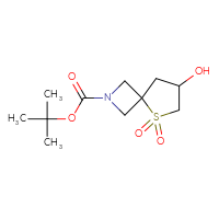 Chemical structure of tert-butyl 7-hydroxy-5,5-dioxo-5λ⁶-thia-2-azaspiro[3.4]octane-2-carboxylate - CSSB00010982702