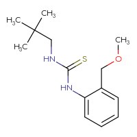 Chemical structure of 3-(2,2-dimethylpropyl)-1-[2-(methoxymethyl)phenyl]thiourea - CSSB00983889888
