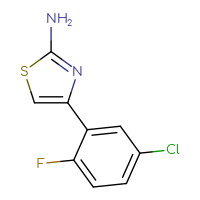 Chemical structure of 4-(5-chloro-2-fluorophenyl)-1,3-thiazol-2-amine - CSSB00012771227