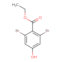 Chemical structure of ethyl 2,6-dibromo-4-hydroxybenzoate - CSSB00015694348