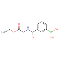 Chemical structure of {3-[(2-ethoxy-2-oxoethyl)carbamoyl]phenyl}boronic acid - CSSB00020624897