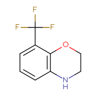 Chemical structure of 8-(trifluoromethyl)-3,4-dihydro-2H-1,4-benzoxazine - CSSB00010196375