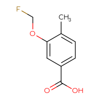 Chemical structure of 3-(fluoromethoxy)-4-methylbenzoic acid - CSSB02517590579