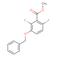 Chemical structure of methyl 3-(benzyloxy)-2,6-difluorobenzoate - CSSB03550258131