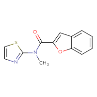 Chemical structure of N-methyl-N-(1,3-thiazol-2-yl)-1-benzofuran-2-carboxamide - CSSB00103791540