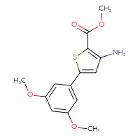 Chemical structure of methyl 3-amino-5-(3,5-dimethoxyphenyl)thiophene-2-carboxylate - CSSB00053599845