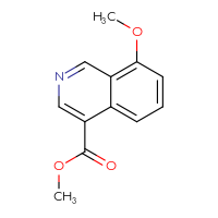 Chemical structure of methyl 8-methoxyisoquinoline-4-carboxylate - CSSB03559901674