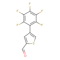 Chemical structure of 4-(2,3,4,5,6-pentafluorophenyl)thiophene-2-carbaldehyde - CSSB00161187521