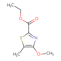 Chemical structure of ethyl 4-methoxy-5-methyl-1,3-thiazole-2-carboxylate - CSSB00025788136