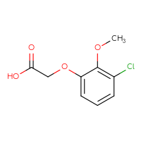 Chemical structure of 2-(3-chloro-2-methoxyphenoxy)acetic acid - CSSB00049270842