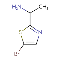 Chemical structure of 1-(5-bromo-1,3-thiazol-2-yl)ethan-1-amine - CSSB00012443332