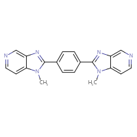 Chemical structure of 1-methyl-2-(4-{1-methyl-1H-imidazo[4,5-c]pyridin-2-yl}phenyl)-1H-imidazo[4,5-c]pyridine - CSSS00159994373