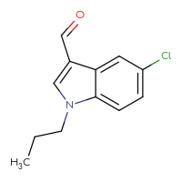 Chemical structure of 5-chloro-1-propyl-1H-indole-3-carbaldehyde - CSSB00010201319