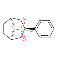 Chemical structure of (1R,3R,5S)-3-phenyl-8-azabicyclo[3.2.1]octane-8-sulfonyl chloride - CSSB21224773329