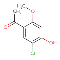 Chemical structure of 1-(5-chloro-4-hydroxy-2-methoxyphenyl)ethan-1-one - CSSB00135245779