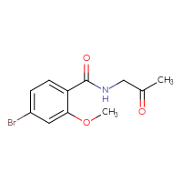 Chemical structure of 4-bromo-2-methoxy-N-(2-oxopropyl)benzamide - CSSB00012995176