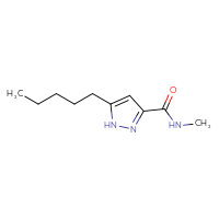 Chemical structure of N-methyl-5-pentyl-1H-pyrazole-3-carboxamide - CSSB01991151025