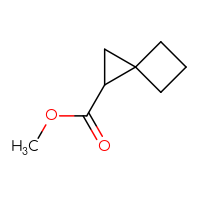 Chemical structure of methyl spiro[2.3]hexane-1-carboxylate - CSSB00000084937
