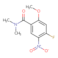 Chemical structure of 4-fluoro-2-methoxy-N,N-dimethyl-5-nitrobenzamide - CSSB02499686969