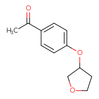 Chemical structure of 1-[4-(oxolan-3-yloxy)phenyl]ethan-1-one - CSSB00011878075