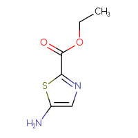 Chemical structure of ethyl 5-amino-1,3-thiazole-2-carboxylate - CSSB00000690350