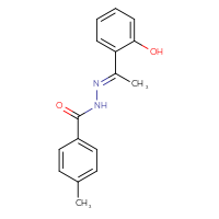 Chemical structure of N'-[(1E)-1-(2-hydroxyphenyl)ethylidene]-4-methylbenzohydrazide - CSSB00020585124
