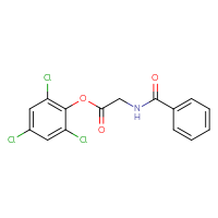 Chemical structure of 2,4,6-trichlorophenyl 2-(phenylformamido)acetate - CSSB00121734599