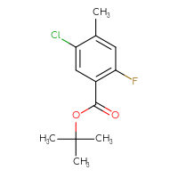 Chemical structure of tert-butyl 5-chloro-2-fluoro-4-methylbenzoate - CSSB00150720002