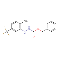 Chemical structure of N'-[2-methyl-5-(trifluoromethyl)phenyl](benzyloxy)carbohydrazide - CSSB21332336086